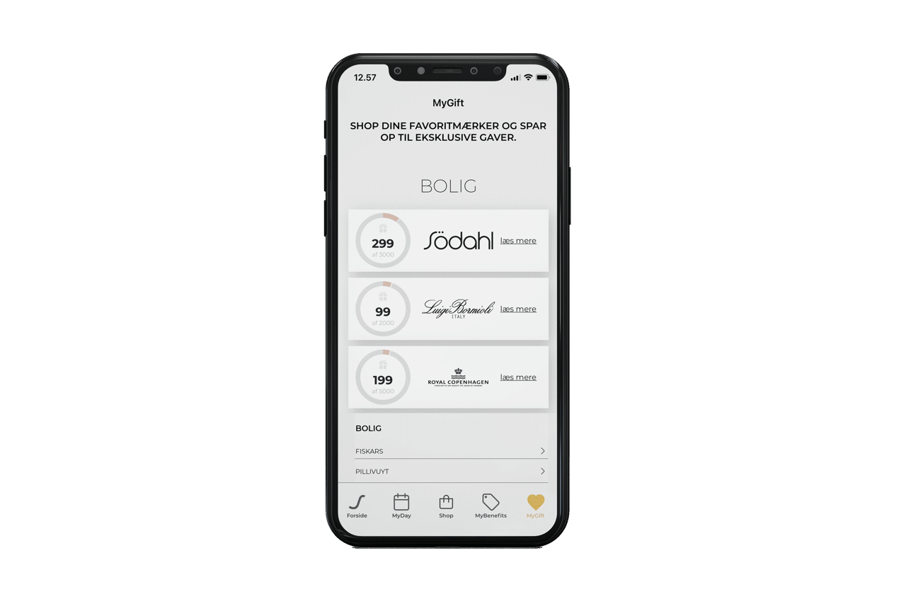 Smartphone Mockup Mygift Komprimeret