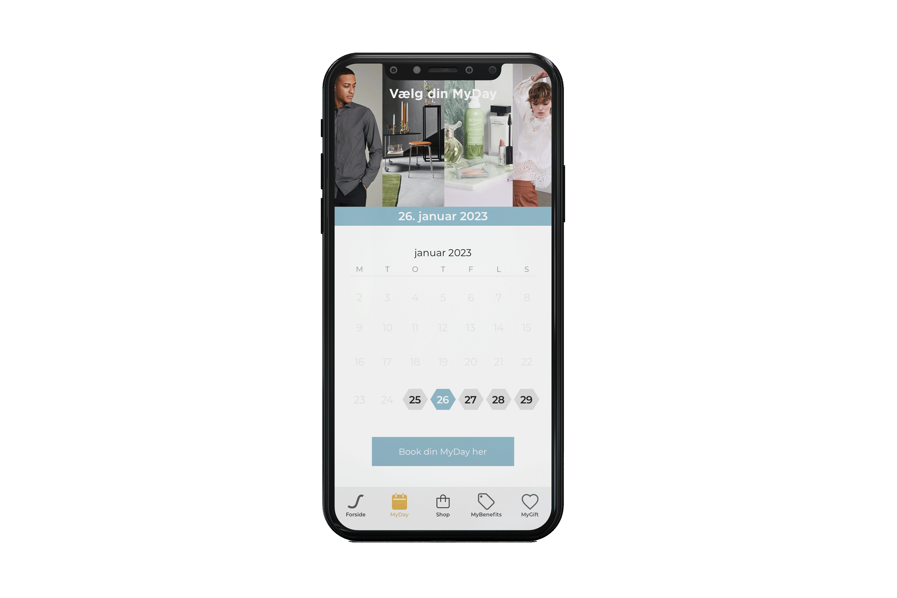 Smartphone Mockup Myday Komprimeret