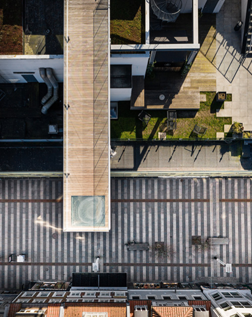 Skywalk I Aarhus Set Fra Oven